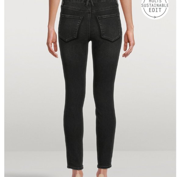 GOOD AMERICAN-Good Legs Shadow-Pocket Skinny Jeans With Broken Hem-NWT 4/27 - Picture 5 of 12